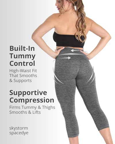 Image of SlimMe High Waisted Shapewear Leggings, Tummy Control Compression