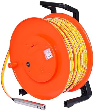 Well Water Depth Gauge & Groundwater Level Meter - 300m/984ft, Fixed Probe, Steel Tape, Electric Signal, Buzzer & Voltmeter for Accurate Borehole Water Level Measurement