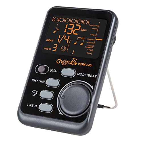 shamjina Clip em Metrônomo Digital para Baixo de Piano E Violino, Display LCD Grande