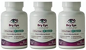 Dry Eye Complete, Formulated for Dry Eyes. Ultimate Vision Health Ingredients: Omega-3, Omega-7, Lutein, Vitamin D3 (3 Month Supply)