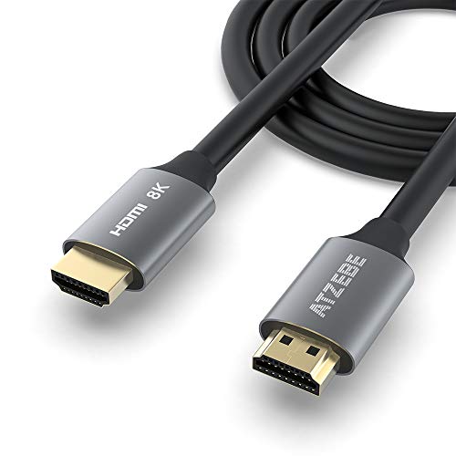 ATZEBE 8K Câble HDMI 3m, Câble HDMI 2.1 haute vitesse 48 Gbps Supporte 8K à 60 Hz, 4K à 120HZ, 4:4:4 HDR, 3D, Dolby Vision, eARC, Ethernet, HDCP 2.2, CEC Compatible avec TV Xbox PS3 PS4 Pro projecteur