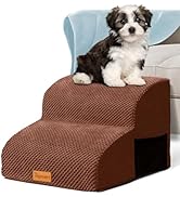 Topmart High Density Foam Pet Steps 2 Tiers,11.8" High,Non-Slip Dog Stairs,Dog Ramp,Soft Foam Dog...
