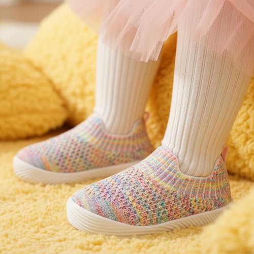 Image of MORENDL Baby Toddler Walking Socks Non-Slip Breathable Unisex Casual Sneakers