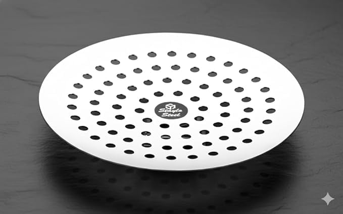 Image of Stainless Steel Chapati Basket Roti Holder for Dining Table Big 9 Inch Bread Serving Plate Rust Resistant Chapati Roti Naan Paratha Puri Server Kitchen Dinnerware Accessory (Dot)