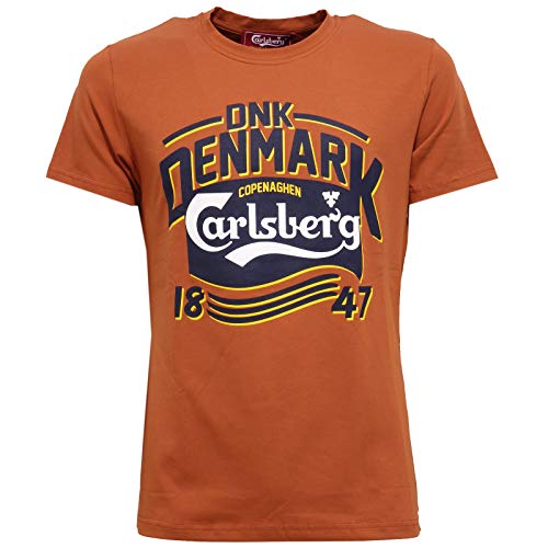 Carlsberg 6507J Maglia uomo Slim FIT Light Brown Cotton t-Shirt Man [L]