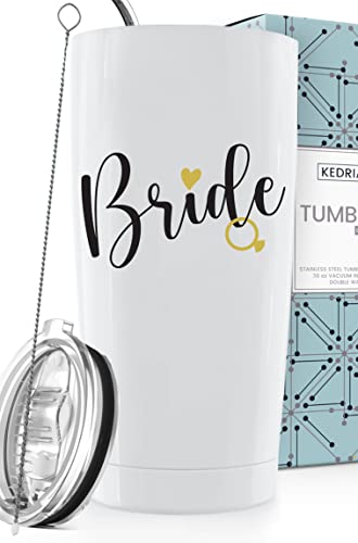 Kedrian Bride Tumbler 20Oz, Bridal Shower Gifts, Wedding Gifts For Bride, Bachelorette Gifts For Bride, Bridal Shower Gift For Bride Gifts, Bridal Shower Gifts For Bride To Be Gifts, Bride Cup #TOP18