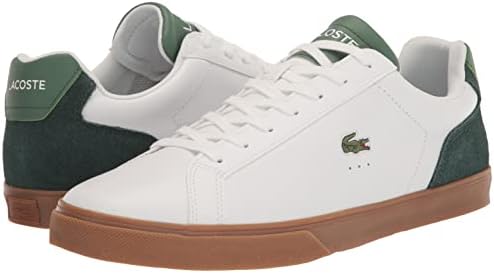 Lacoste Men's Lerond Sneaker, White/Gum, 9 | Image 6