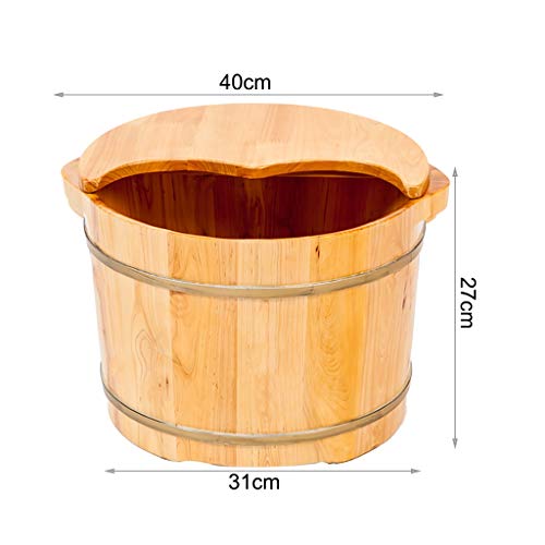 Barril de baño de pies de madera de cedro miniatura 2