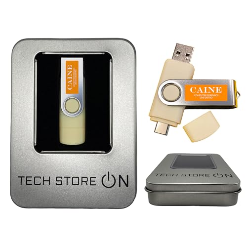 Caine Computer Forensics Bootable USB Flash Drive – Digital Investigation, Data Recovery & Cybersecurity Toolkit for PC – Professional Linux Environment for IT & Law Enforcement + Gift Packaging Box