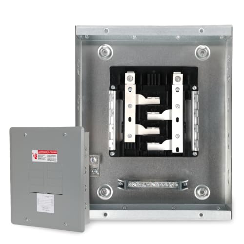 Circuit Breaker Panels, 8 Space, 125 A, 120V/240V Circuit Breaker Distribution Box, Main Lug Steel Enclosure, Indoor Load Center for Sub Panel Applications
