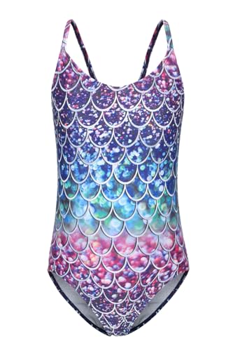 Image of Girls One Piece Swimsuits Hawaiian Floral Bathing Suit for Kids Adjustable Straps Swimwear 3-16 Years
