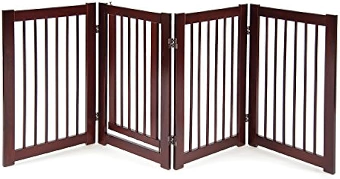 Primetime Petz 360 Configurable Dog Gate with Door – Indoor Freestanding Walk Through Wood Pet Gate