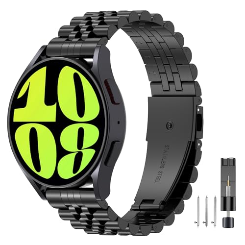 Bracelet maillons métal 20mm acier brossé pour Galaxy Watch 6 Classic
