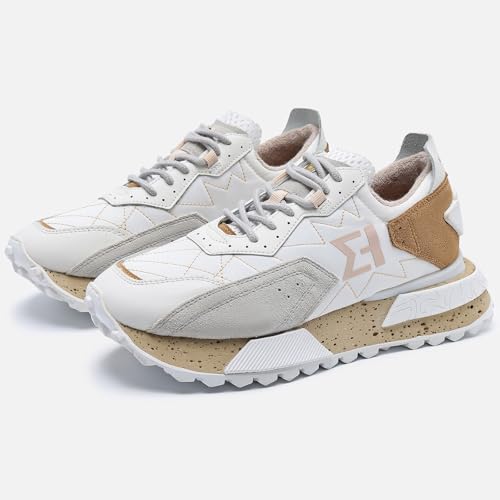 Image of The NSJ600 is a Sneaker with a Very Graphic Design, Made of Leather, Premium Suede and Nylon its Vintage Sporty Finish fit Every Outfit.