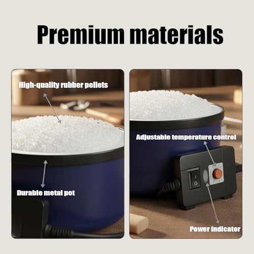 Image of Electric Glue Pot for Crafts with 1lb Pellets, 225-400F Adjustable Temperature, 160ml Hot Pot, 5-1 /4 inch Diameter, 1 inch Depth - Fits Sticks and Glue Pellets - Great for Crafts, DIY Projects Pellets