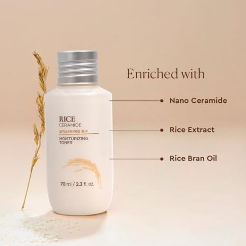 Image of The Face Shop Rice & Ceramide Moisturizing Toner 70ml | Hydrating Milky Face Toner with Rice Extract for Brightening & Glow | Korean Skincare | For All Skin Types