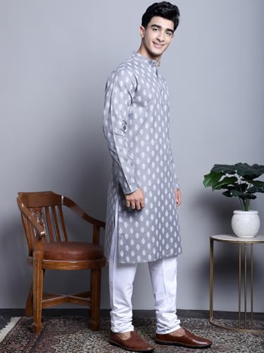 Image of Jompers Men's Cotton Regular Fit Casual Kurta