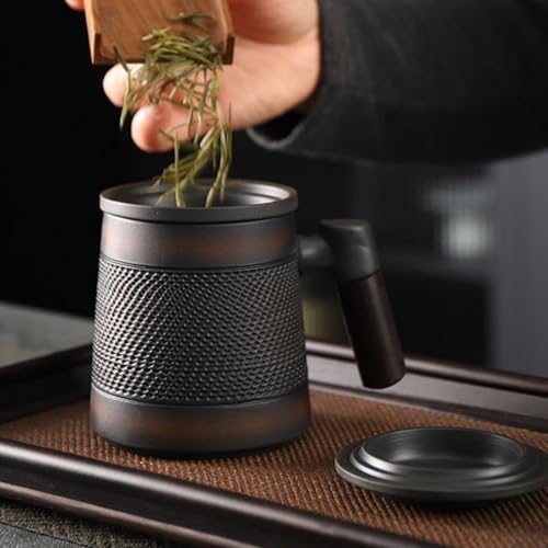 Taza de té de cerámica morada artesanal de 350 ml para tus momentos de relax 5
