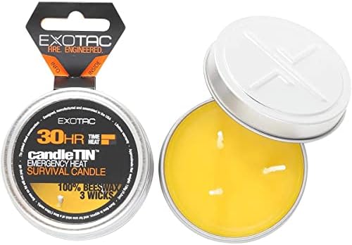 Exotac candleTIN Emergency Beeswax Slow Burn Candle image 5