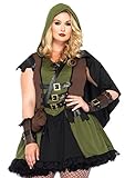 Lustig LEG AVENUE 85281X - Darling Robin Hood Kostüm Set, Plus Größe 1X-2X ( EUR 44-46)