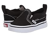 Vans Toddlers Classic Slip On V, (Canvas) Black/True White, Size 6 Toddler
