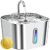 Lawfery Cat Water Fountain Stainless Steel, 74oz/2.2L Pet Fountain