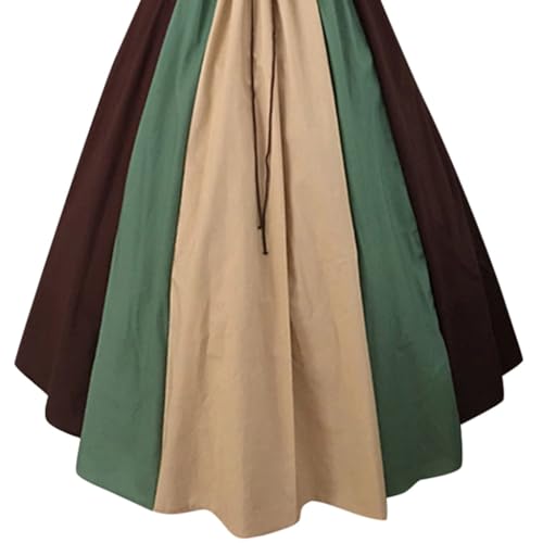Robe gothique violette XL en patchwork et dentelle Mediev