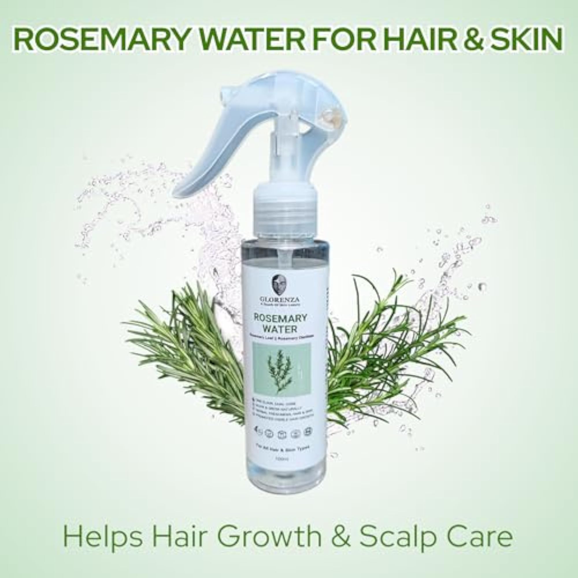 Rosemary Essential Oil & Water Spray for Hair Growth