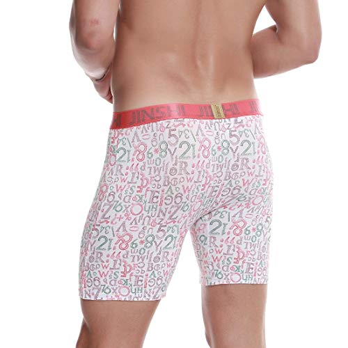 JINSHI Men Underwear Boxer Briefs No Ride Up Ultra-Breathable Soft Underpants Pack M L XL 2XL 3XL3