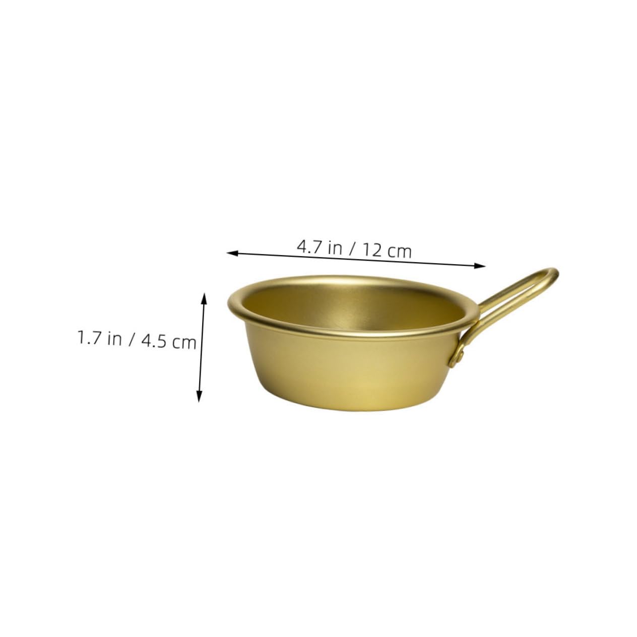 BRIGHTFUFU 1pc Korean Style Aluminum Rice Wine Bowl Serving Dish for Restaurant Barbecue Tableware Versatile for Dips and Sauces Dishwasher Safe