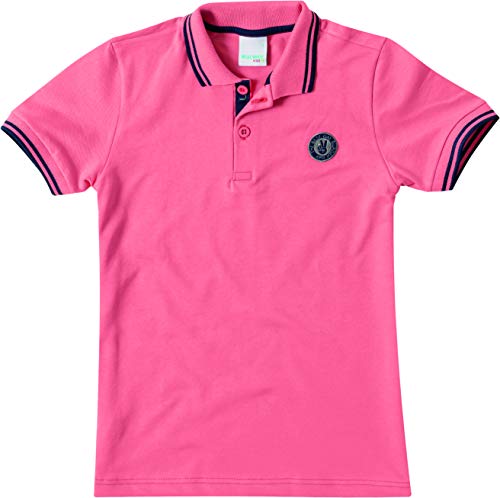 Camisa Polo Piquê Com Aplique, Malwee Kids, Meninos, Salmão, 6