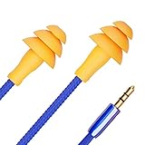 Work Earplug Headphones, Cuzabe Earbuds Wired in Ear Headphones for Work, Noise isolating Ear Plugs Earphones for Noise Reduction Motorcycle Riding Construction Work