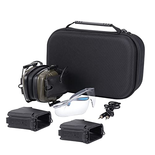 Co2Crea Hard Travel Case Compatible With Howard Leight Impact Sport Od Electric Earmuff Replacement For Genesis Sharp-Shooter Safety Eyewear Glasses #TOP4