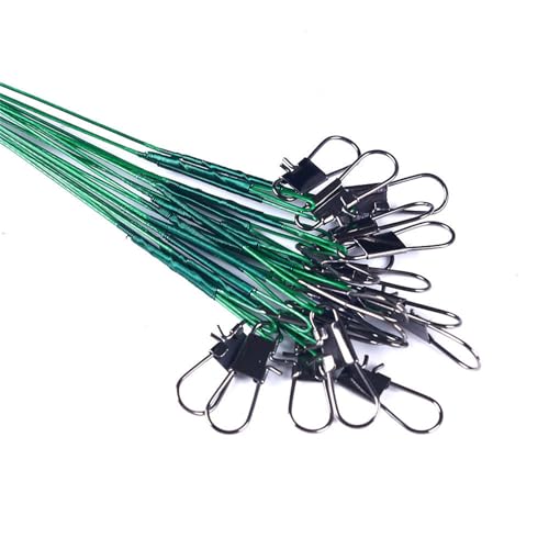 50 piezas línea líder para pesca acero inoxidable 25 cm miniatura 5