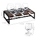 MyGift Urban Industrial Beer Whiskey Flight Board Tasting Set Includes Solid Burnt Wood and Black Metal Server Tray and 6 Small Snifter Sipping Glasses, Margarita, and Wine Tasting Flight Sampler