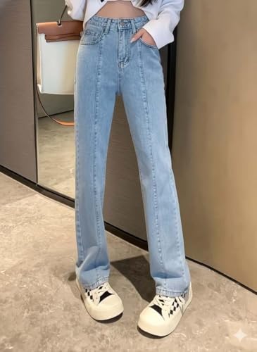 Image of KOTTY Womens High Waist Flared Fit Ankle Length Clean Look Denim Jeans