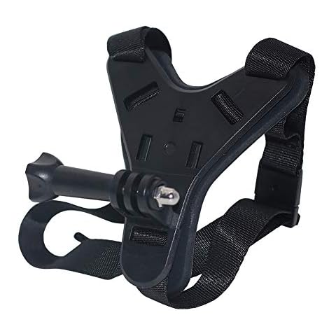 KLOP256 Motorbike Helmet Chin Strap, Motorcycle Helmet Chin Mount for GoPro Hero 2018, Hero 7/6/5/4/3, Xiaomi YI etc. Lightweight Full Face Camera Jaw Holder Curved Cover