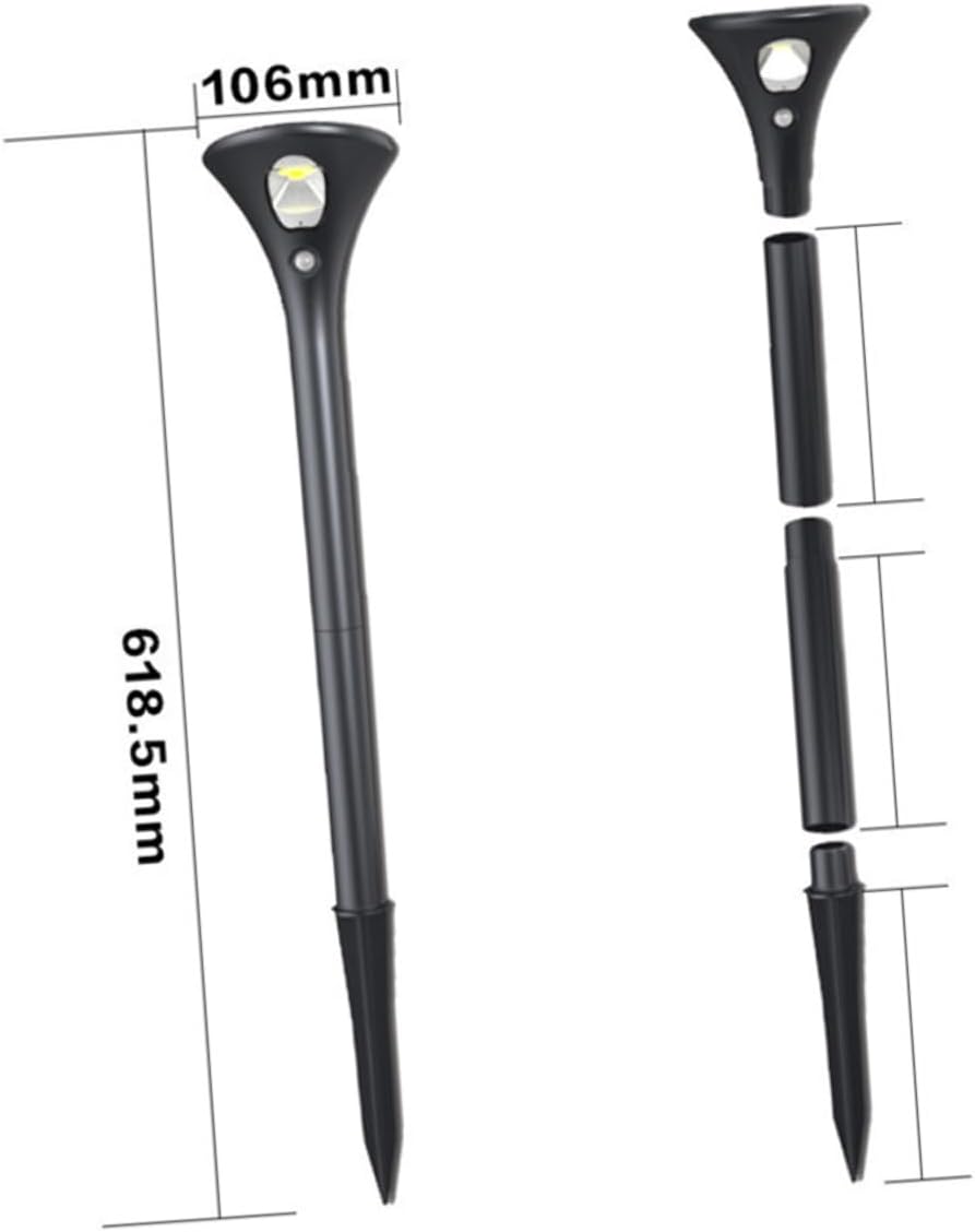 Sosoport 2 Pack Solar Garden Lights Waterproof Landscape Outdoor Garden Pathway Patio