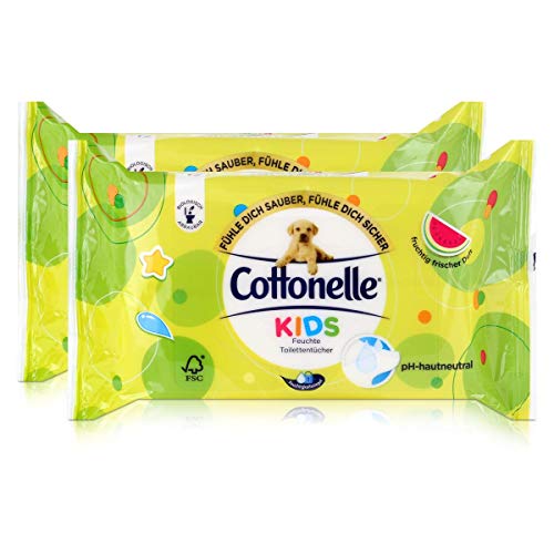 Preisvergleich Produktbild 2x Hakle Cottonelle feuchte Toilettentücher Kids 42 Tücher, Nachfüller