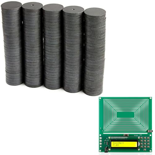 Biyrly 0.01Hz~300000Hz Adjustable Schumann Sine Wave Resonance Generator Ultra-Low Frequency Pulse Generator Resonator USB 150 Pcs Round Magnets