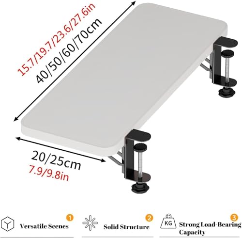 Table murale pliable noire 70 x 20 cm, la solution pour petit salon - 3