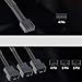 J&D 4 Pin PWM Splitter Cable, PWM Fan Controllers Splitter Compatible with 3-Pin/4-Pin PC Case Fans Motherboards, 2 Pack, 12.8 inch