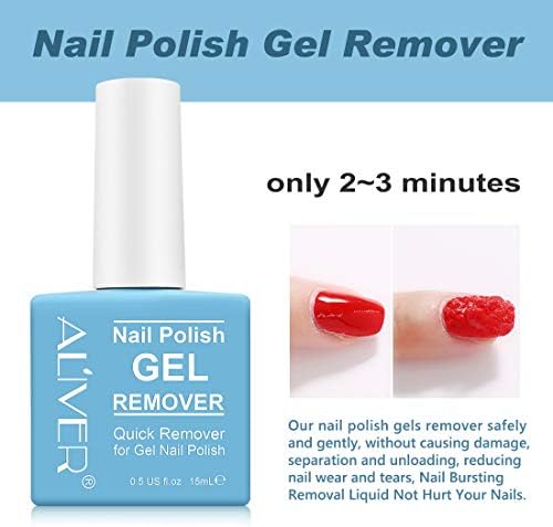 Gel Nail Polish Remover -2 Pack, Professional Gel Polish Remover, Gel Nail Remover, Peel Off In 3-6 Minutes, Dont Hurt Your Nails