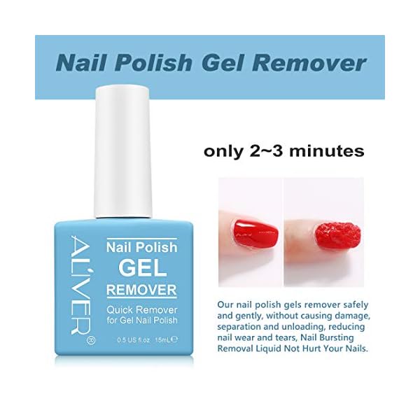 Gel Nail Polish Remover, Professional Gel Nail Remover, Gel Remover For Nails, Remove Soak-Off Gel Polish, Peel Off In 3-5 Minutes (3Pcs)