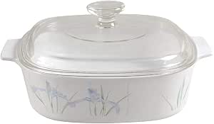 Vintage Corningware Shadow Iris 2 Qt Casserole Dish