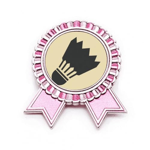 Broche géométrique rose Badnton en métal pour styliser un pull uni