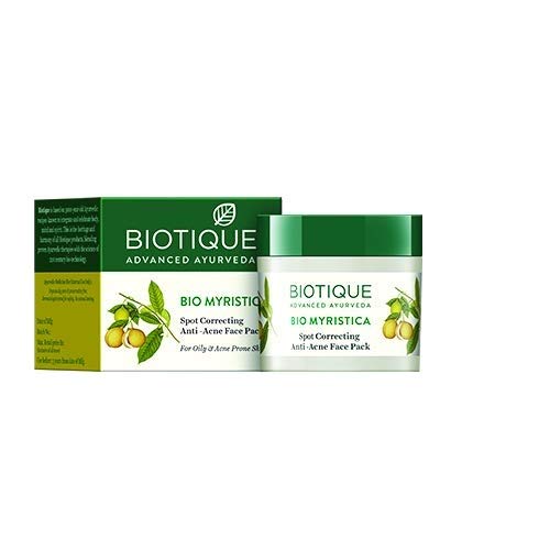 Biotique Bio Myristica Spot Correcting Anti Acne Face Pack for Oily and