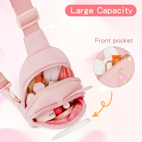 Image of Initial Sling Bag Crossbody Purse for Kids Girls Age 3-8