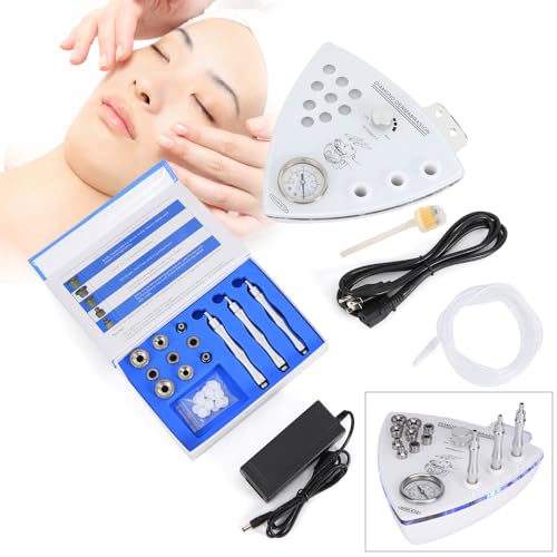 CILDON Diamond Microdermabrasion Machine, 10.5W 110V Facial Skin Care Salon Equipment with 3 Exfoliation Wands, 9 Exfoliation Head, for Skin Peeling Rejuvenation Lifting Tightening Beauty Device