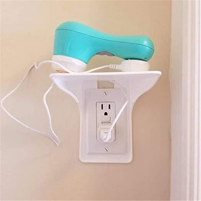 Home Wall Shelf Storage Rack Kitchen Switch Socket Bathroom Mobile Phone Charging image 3